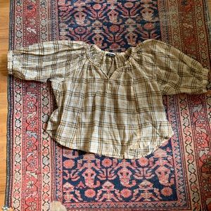 Isabel Marant Etoile Plaid Wool Top